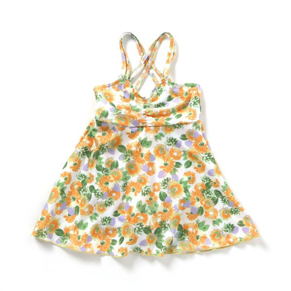 羽織り付きサマーフラワースイムウエアー キッズ 女の子 ベビー 水着 羽織り付きサマーフラワースイムウエアー キッズ 女の子 ベビー 水着