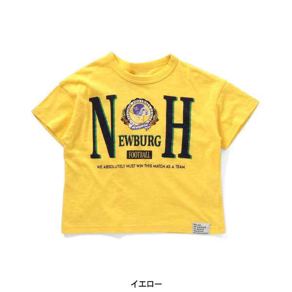 3柄カレッジTシャツ キッズ ベビー トップス 半袖Tシャツ ロゴ