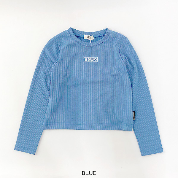 刺繍コンパクトTシャツJr キッズ ジュニア トップス ロンT 長袖