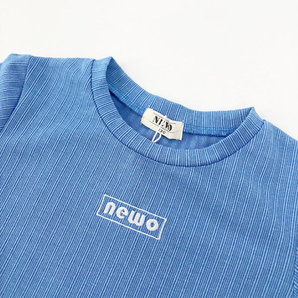 刺繍コンパクトTシャツJr キッズ ジュニア トップス ロンT 長袖