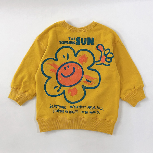 裏毛スマイルロゴトレーナー キッズ ベビー トップス 長袖トレーナー