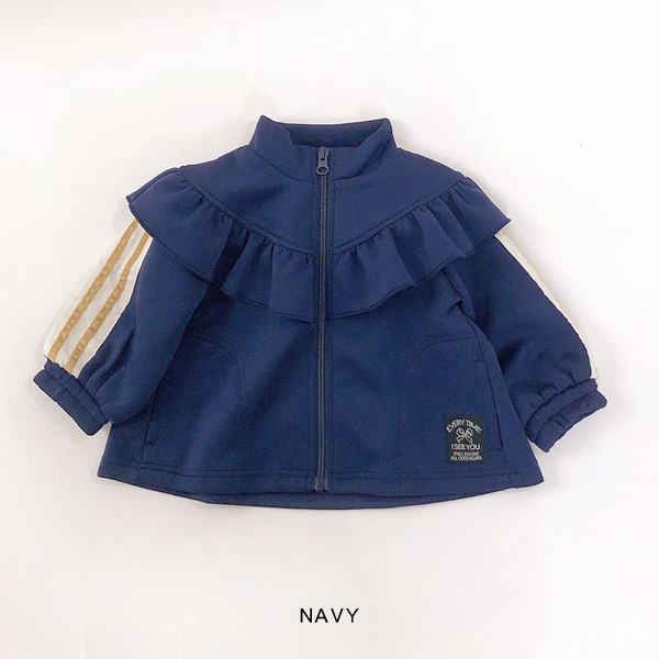 w closet フリルラインジャケットネイビー ジャージ トラックジャケット w closet コート アウター 「大人気アウター/2サイズ展開