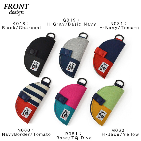 メール便不可】チャムス CH60-2690-MG Half-moon key Case Sweat