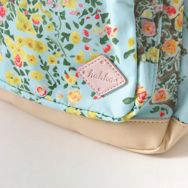 ハッカキッズ 02010003-MG パッチワーク小花プリント大きめリュック