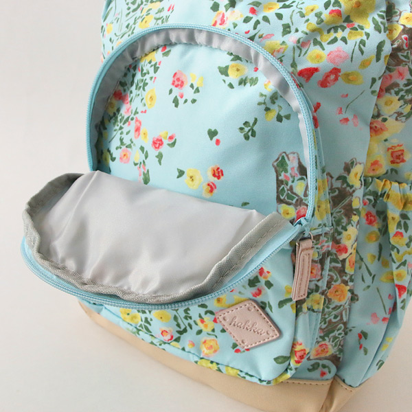 ハッカキッズ 02010003-MG パッチワーク小花プリント大きめリュック