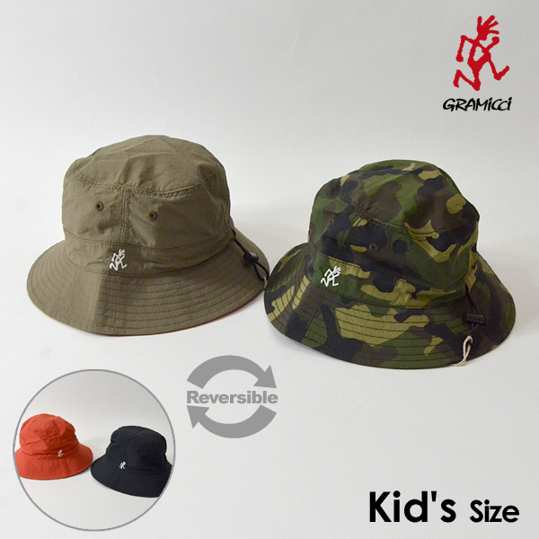 グラミチ GAC-21S048-K-mFm KIDS SHELL REVERSIBLE HAT/キッズシェル