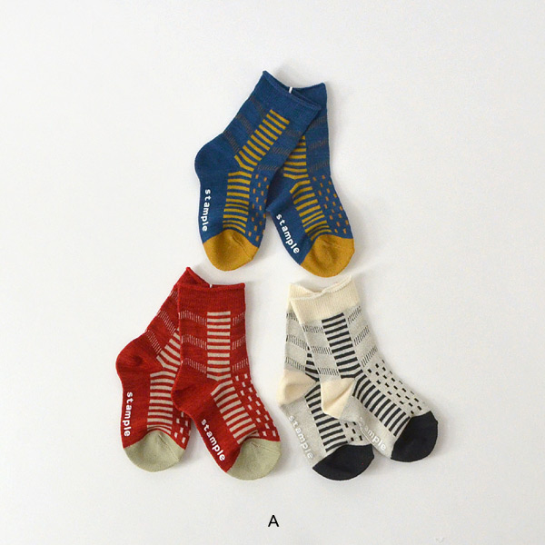 メール便可】スタンプル 72433-mLLm ピアノクルーソックス3P