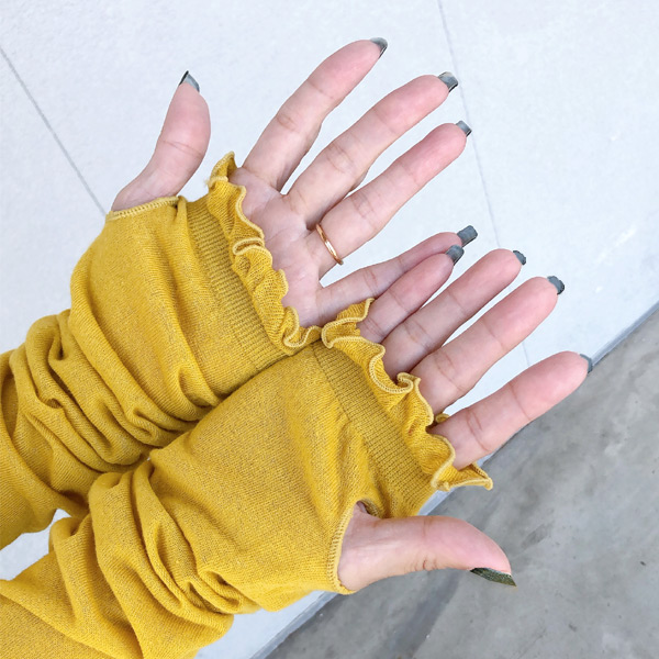 UV加工ゆるめアームカバー レディース UV加工アームカバー 日焼け対策