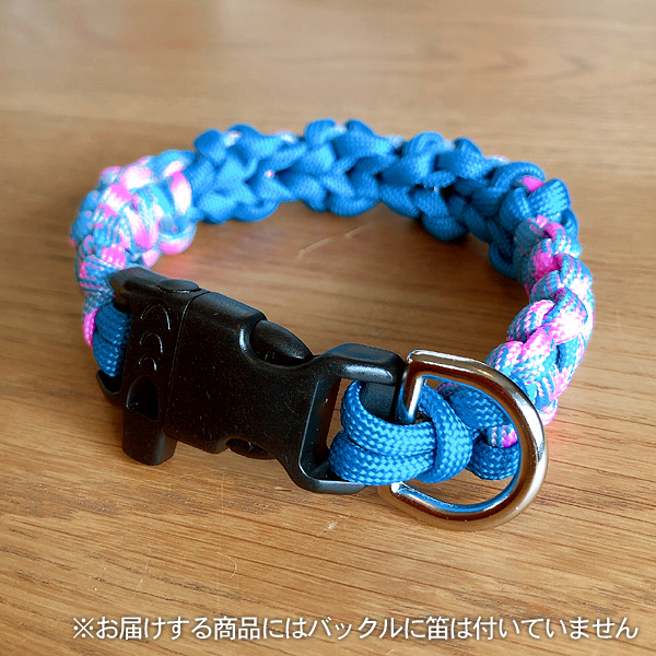 オーダーメイド 犬用パラコード首輪 名入れ 首輪 小型犬 中型犬 S M L
