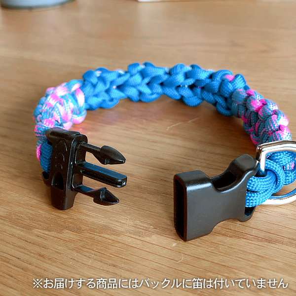 オーダーメイド 犬用パラコード首輪 名入れ 首輪 小型犬 中型犬 S M L