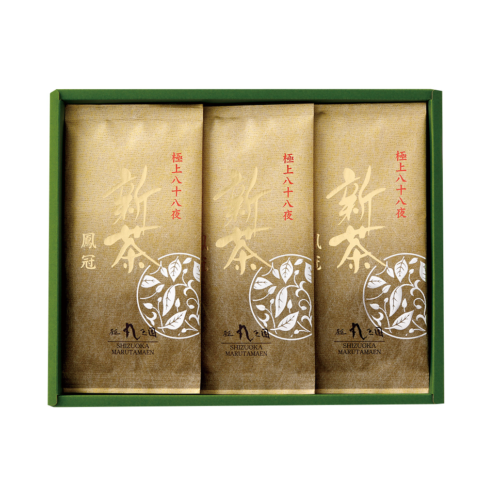 【新茶】極上八十八夜新茶 鳳冠（ほうかん）／90g袋×3本 箱入