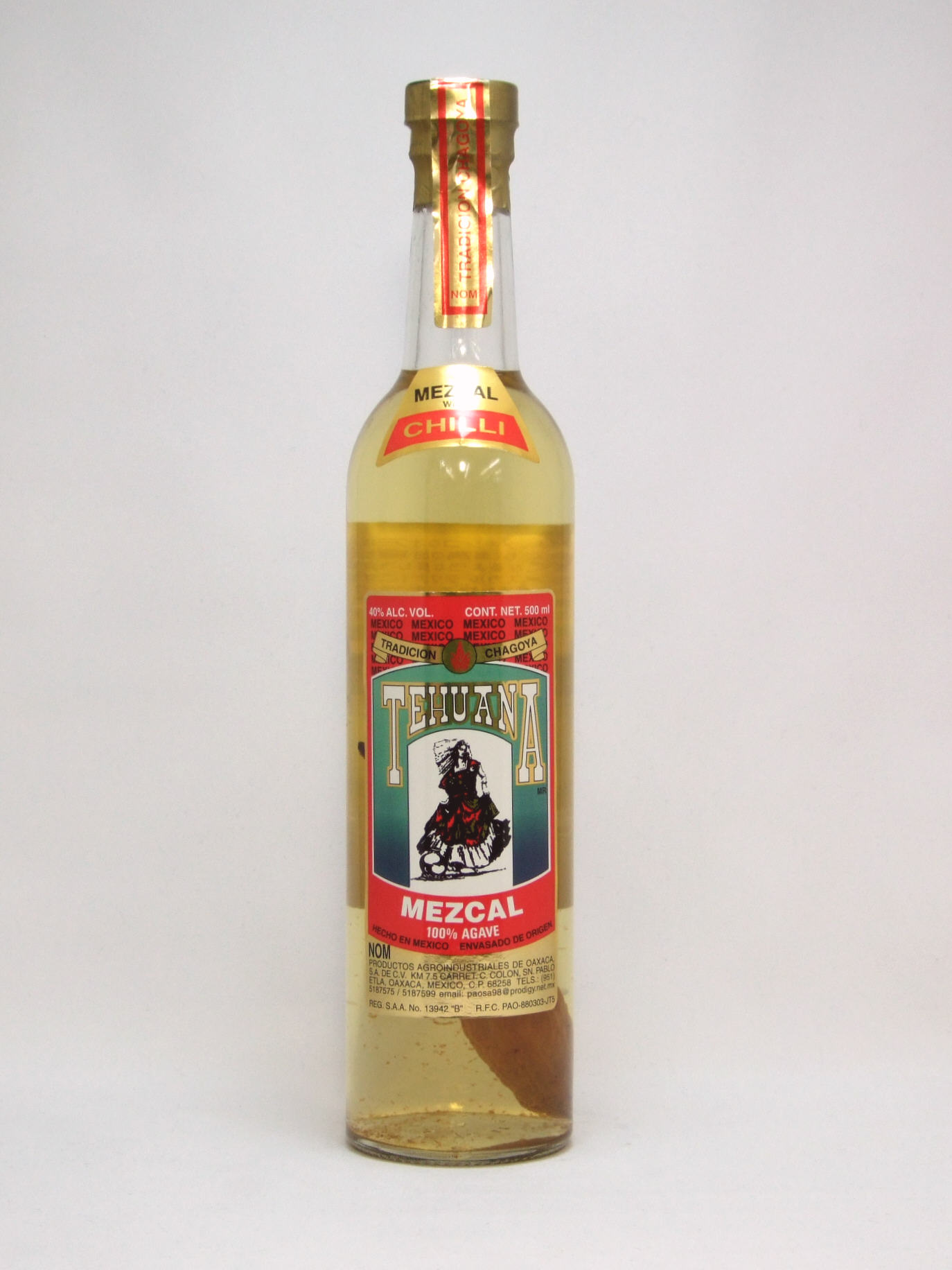 メスカル テワナ・コン・チレ（とうがらし入り） 40度 500ml
