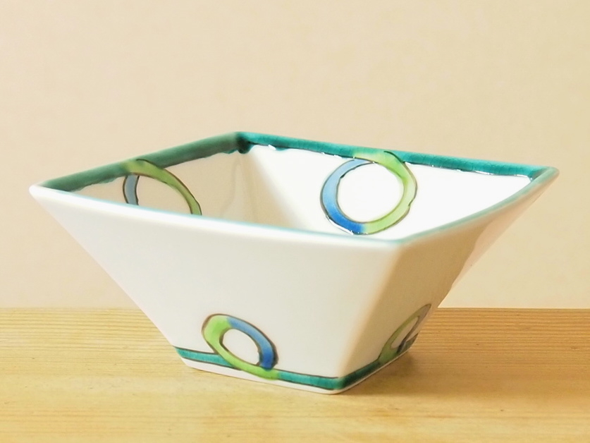 九谷焼　3.5号角小鉢