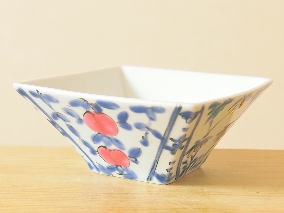 九谷焼　3.5号角小鉢