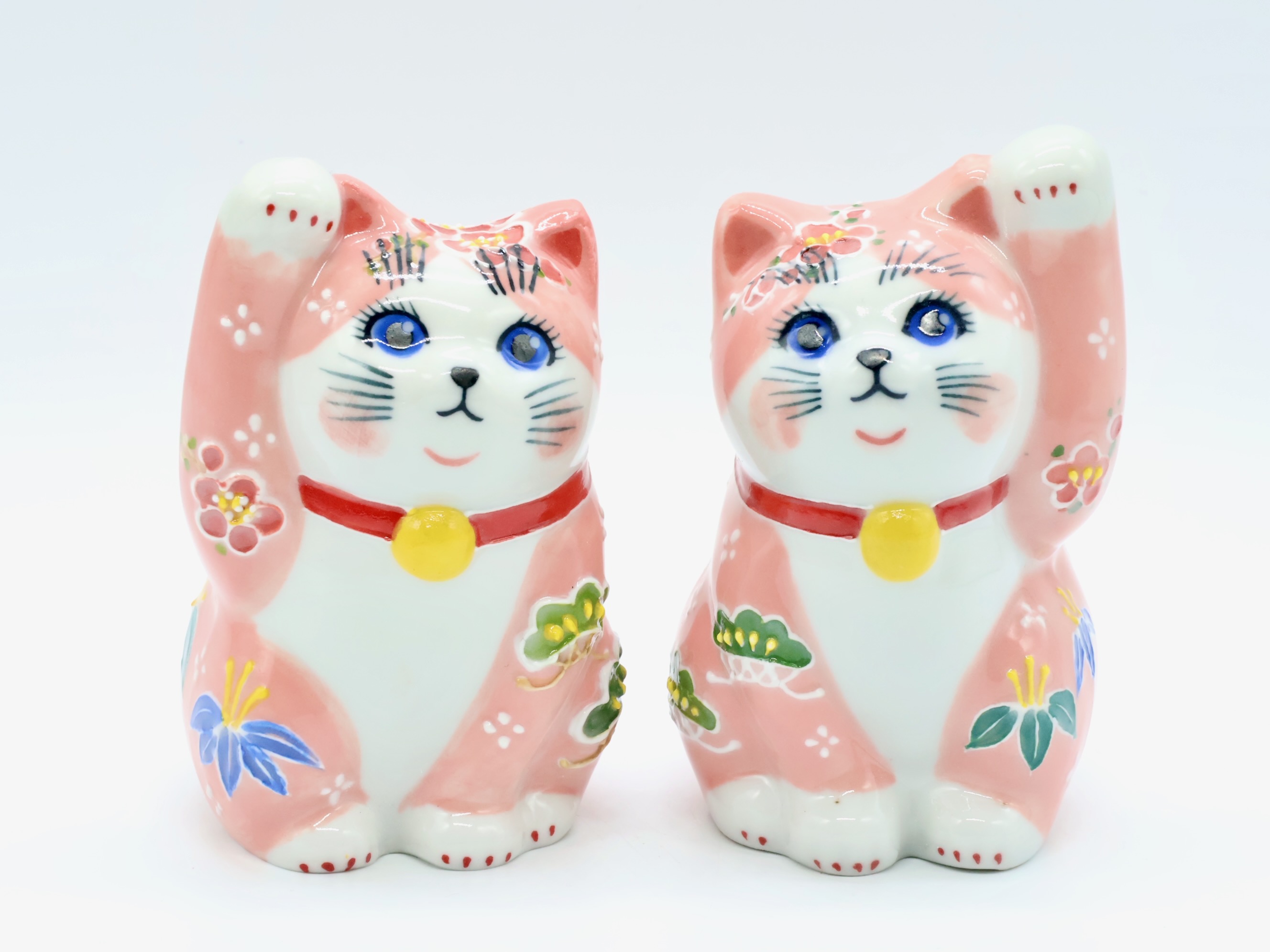 3号招猫　下絵イッチン桃盛松竹梅　下野邦子