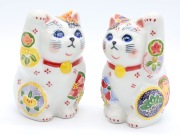 3号招猫　下絵イッチン盛吉祥文　下野邦子