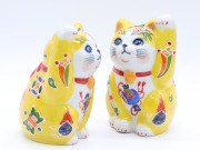 3号招猫　下絵イッチン黄盛宝尽くし　下野邦子