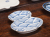 豆皿 瓢箪 染付青海波 /小皿 豆皿 吉祥紋古典絵変り/九谷焼 和陶房/幅6.9×奥8.9×高1.2cm