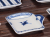豆皿 カップ 染付鶴文 /小皿 豆皿 吉祥紋古典絵変り/九谷焼 和陶房/幅8.7×奥9×高1.2cm