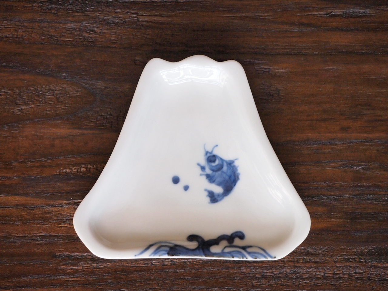 豆皿 富士山 染付波に鯛 /小皿 豆皿 吉祥紋古典絵変り/九谷焼 和