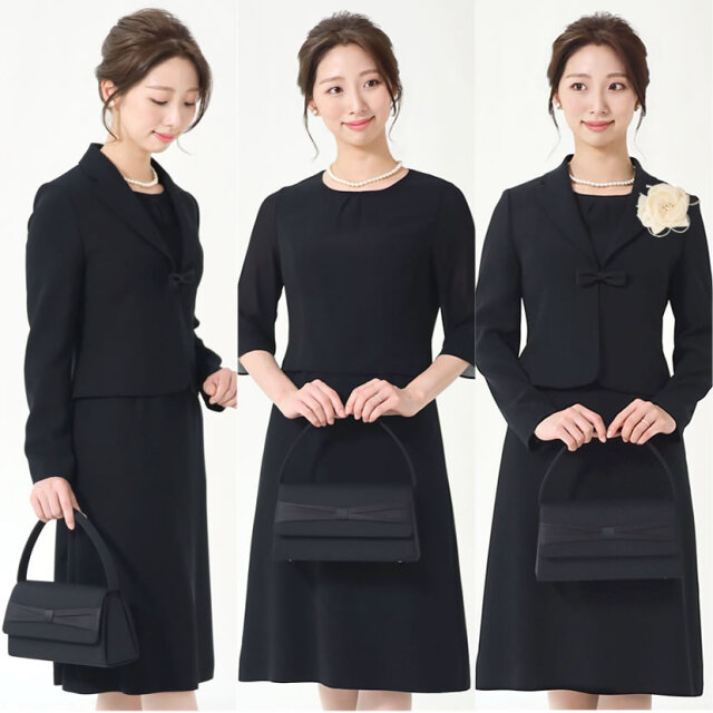 ブラックフォーマル,黒,喪服,礼服,レディース,アンサンブル,ブラック,葬儀,冠婚葬祭,法事,品格