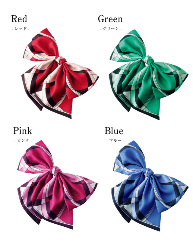 APROSIO & CO ダークブルー スカーフ＆リボンブローチ APROSIO & CO ダークブルー スカーフ＆リボンブローチ