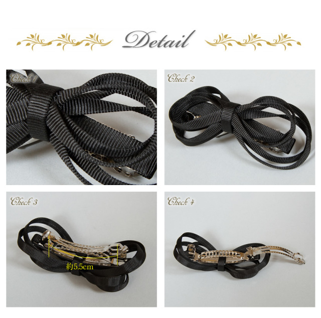 ୨୧┈リボンバレッタ・カチューシャカラー表 □ドットチュールビッグリボンバレッタ/an another angelus