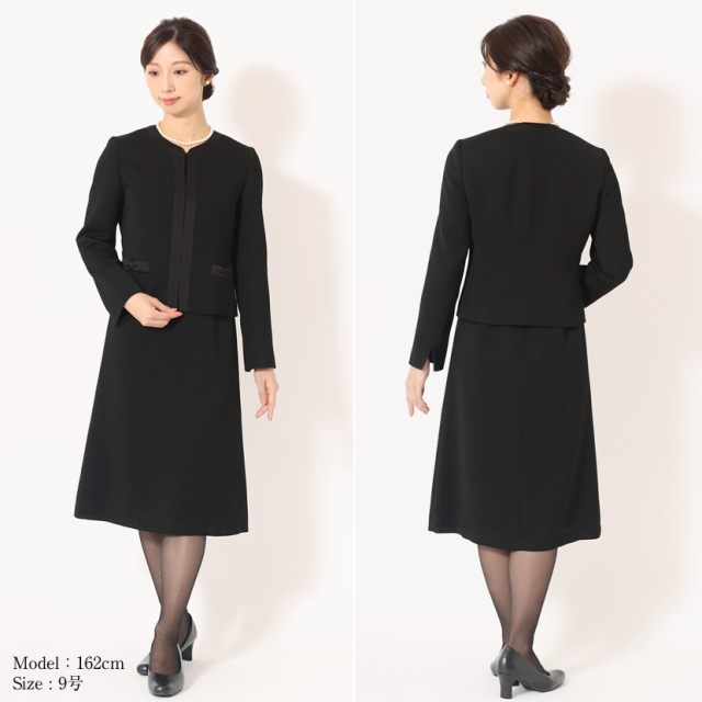 ブラックフォーマル,黒,喪服,礼服,レディース,アンサンブル,ブラック,葬儀,冠婚葬祭,法事,品格