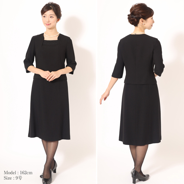 ブラックフォーマル,黒,喪服,礼服,レディース,アンサンブル,ブラック,葬儀,冠婚葬祭,法事,品格