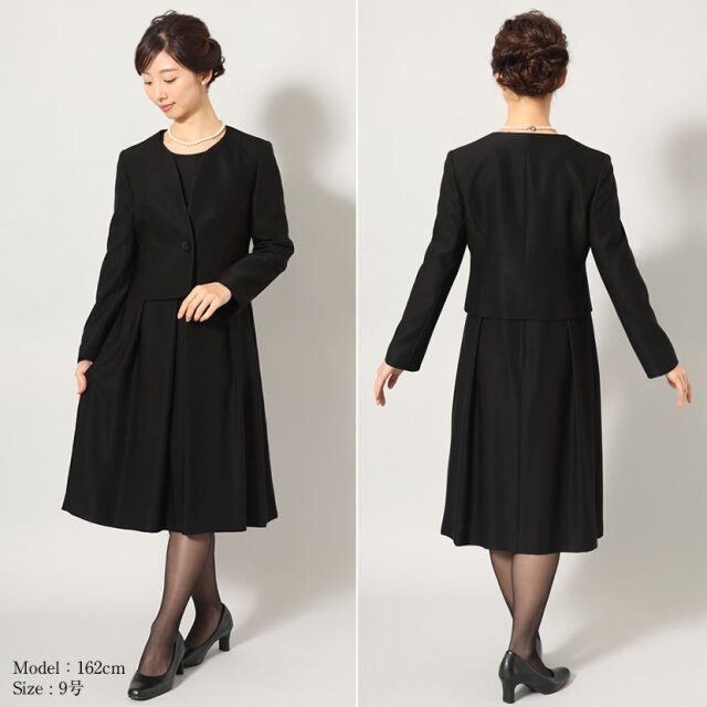 ブラックフォーマル,黒,喪服,礼服,レディース,アンサンブル,ブラック,葬儀,冠婚葬祭,法事,品格