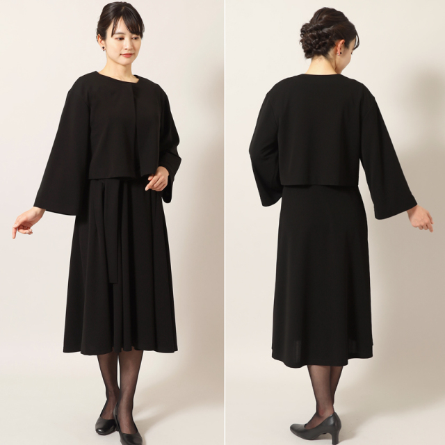 ブラックフォーマル,黒,喪服,礼服,レディース,アンサンブル,ブラック,葬儀,冠婚葬祭,法事,品格