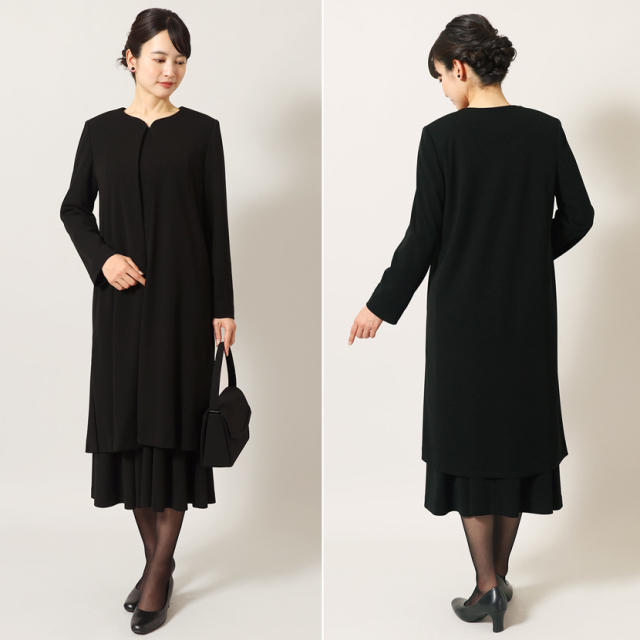 ブラックフォーマル,黒,喪服,礼服,レディース,アンサンブル,ブラック,葬儀,冠婚葬祭,法事,品格
