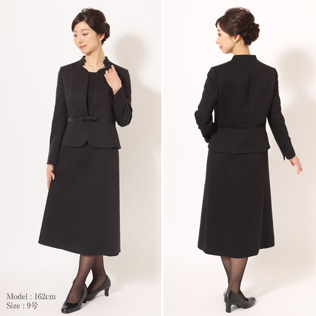 ブラックフォーマル,黒,喪服,礼服,レディース,アンサンブル,ブラック,葬儀,冠婚葬祭,法事,品格
