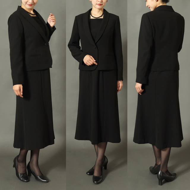 ブラックフォーマル,黒,喪服,礼服,レディース,アンサンブル,ブラック,葬儀,冠婚葬祭,法事,品格