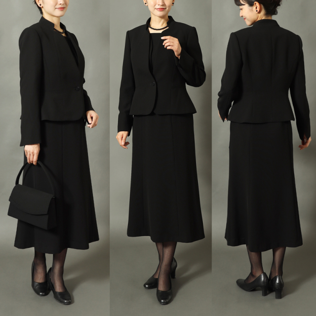 ブラックフォーマル,黒,喪服,礼服,レディース,アンサンブル,ブラック,葬儀,冠婚葬祭,法事,品格