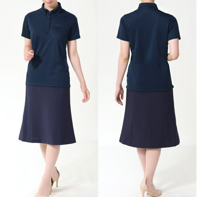 ボタンダウンポロシャツ 吸水速乾 防臭抗菌 UVカット bo-ms3119