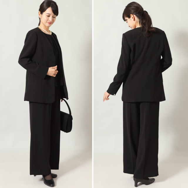 ブラックフォーマル,黒,喪服,礼服,レディース,アンサンブル,ブラック,葬儀,冠婚葬祭,法事,品格
