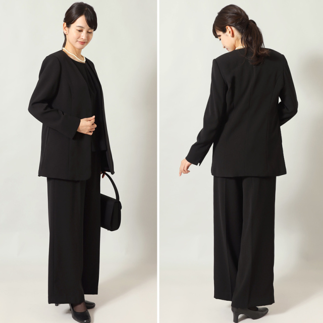 ブラックフォーマル,黒,喪服,礼服,レディース,アンサンブル,ブラック,葬儀,冠婚葬祭,法事,品格