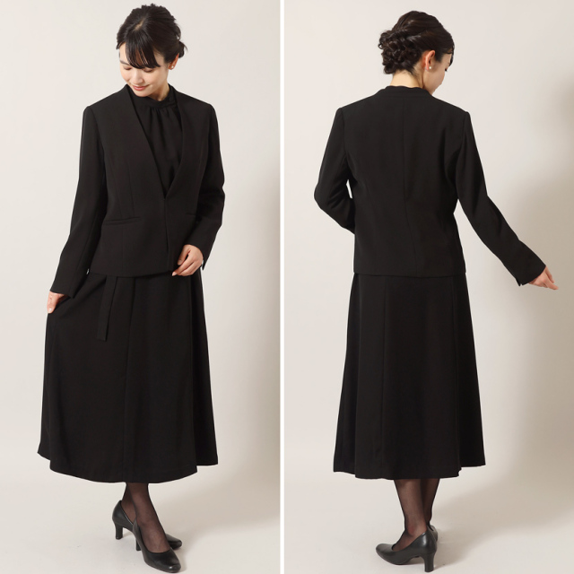 ブラックフォーマル,黒,喪服,礼服,レディース,アンサンブル,ブラック,葬儀,冠婚葬祭,法事,品格