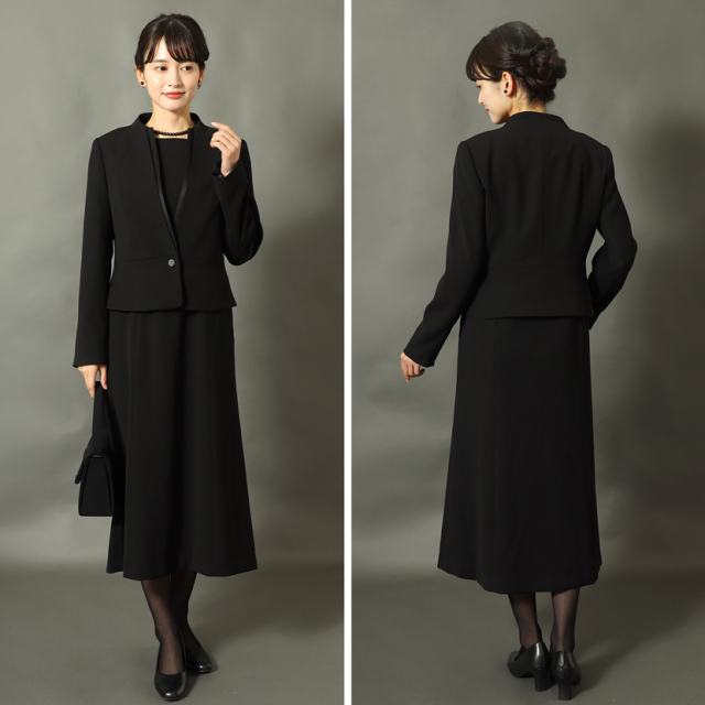 ブラックフォーマル,黒,喪服,礼服,レディース,アンサンブル,ブラック,葬儀,冠婚葬祭,法事,品格