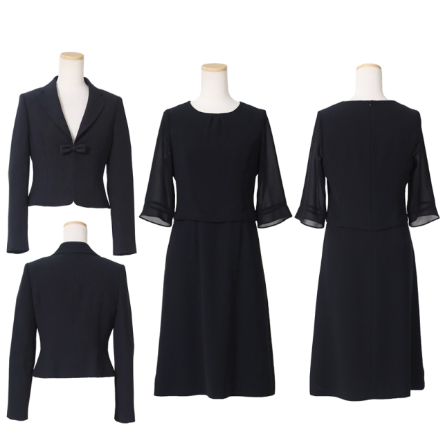 洗える ブラックフォーマル テーラードカラーアンサンブル オール