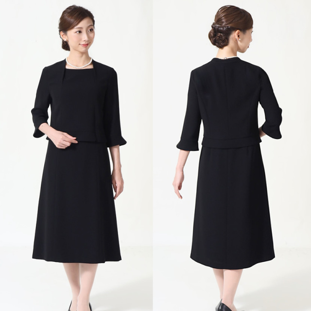 ブラックフォーマル,黒,喪服,礼服,レディース,アンサンブル,ブラック,葬儀,冠婚葬祭,法事,品格