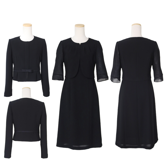 ブラックフォーマル,黒,喪服,礼服,レディース,アンサンブル,ブラック,葬儀,冠婚葬祭,法事,品格