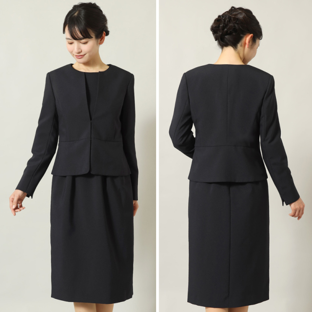 お受験,面接,学校説明会,学校訪問,濃紺,スーツ,洗える,シワ,接触霊感