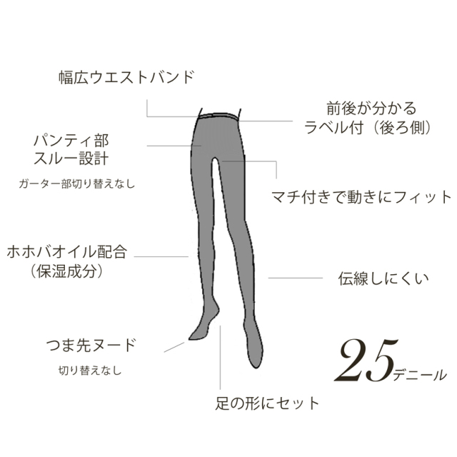 フォーマルストッキング【ブラック M-L/L-LL 25デニール】sb570