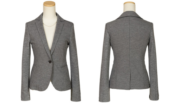 テーラードニットージャケット（グレー・ブラウン）SB-145 