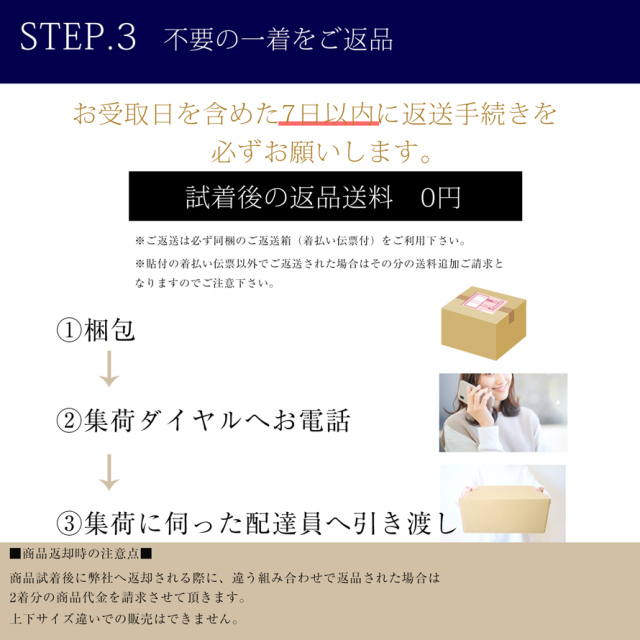 紳士服専用試着チケット,試着サービス