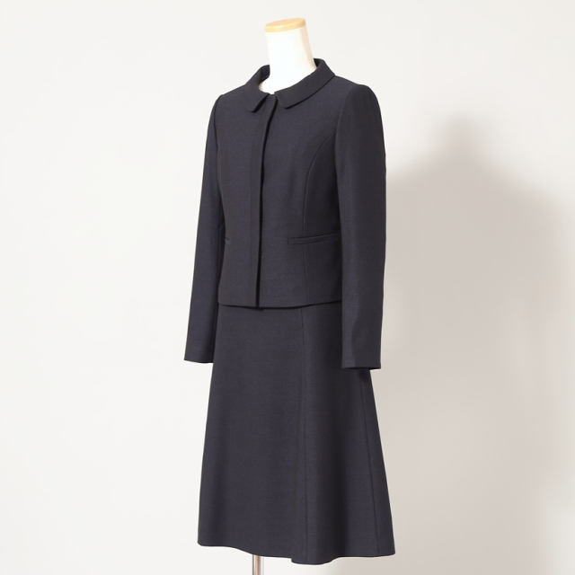 エムシーUSED】中古フォーマル お受験スーツ 鹿の子織 比翼仕立て  