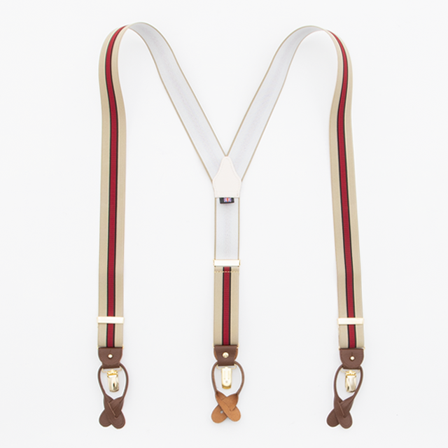 ALBERT THURSTON ストライプ サスペンダー E35_2in1_2266【MENS