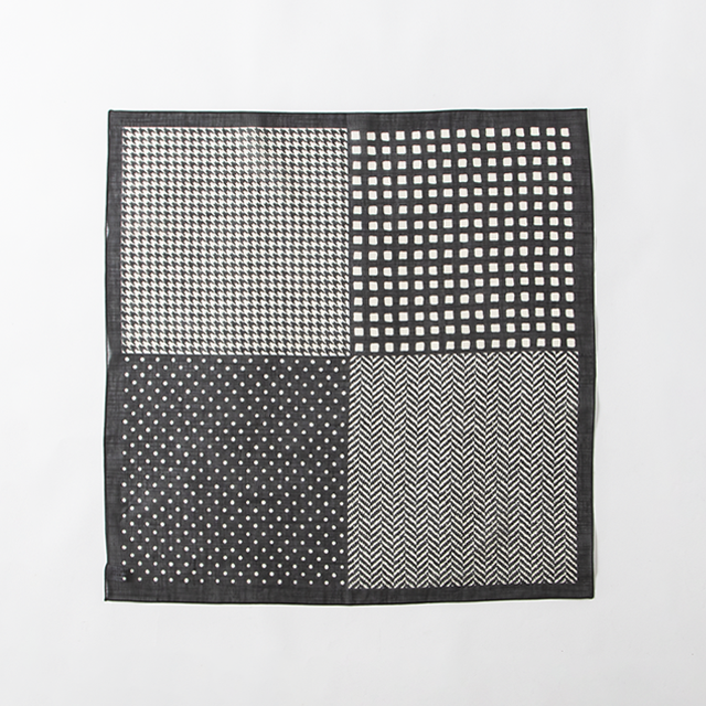 VINCENZO MIOZZA 65×65 コットンリネン スカーフ JF044323